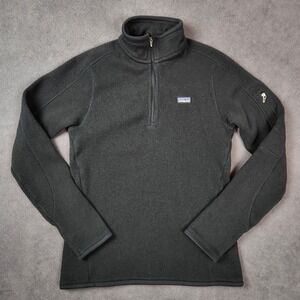 Patagonia Better Sweater Womens Small Black Fleece Quarter Zip Pullover Outdoors
